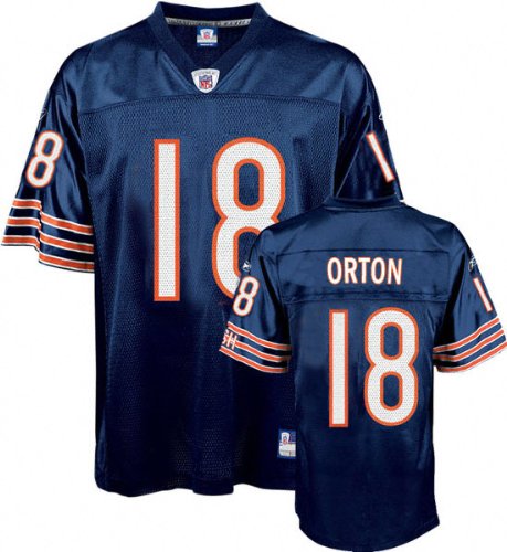 Kyle Orton Jersey: Reebok Navy Replica #18 Chicago Bears Jersey