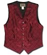 Floral Jacquard Men's Vest in Burgundy