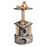 Pet Supplies : WiskerWorld Tri-Plex Fun Center (Beige) (Oversized)