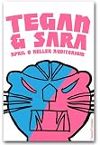 Tegan and Sara Poster - SC Concert Flyer Sainthood
