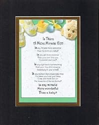Touching and Heartfelt Poem for Newborn - Is Any Miracle? (for newborn) Poem on 11 x 14 inches Double Beveled Matting
