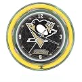 NHL Pittsburgh Penguins Neon Clock - 14" Dia.