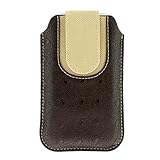 GTMax Universal Brown Leather Pouch Cover Case for Nokia E72