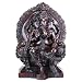 Dark Cherry Finish Ganesh Statue on Throne