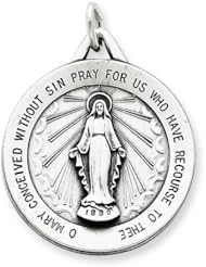 Sterling Silver Antiqued Miraculous Medal