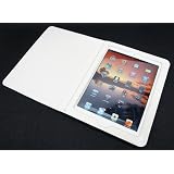 【39s】Apple iPad3/iPad2専用スリム牛本革レザーケース（ホワイト）