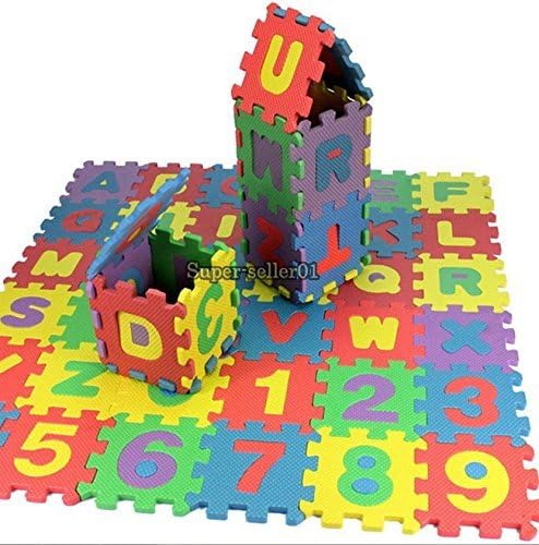 36pcs Mini Puzzle Kid Educational Toy Alphabet Letters Numeral Foam Mat