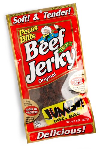 Pecos Bills Original Beef Jerky, 8-Ounce Packages (Pack of 4) by Pecos Bills