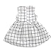 Fairy Season Cute Baby Toddler Girl Kids Cotton Top Bowknot Plaid Dress Outfit Clothes 6-9 Months