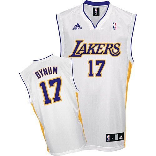 Adidas Los Angeles Lakers Andrew Bynum Youth (Sizes 8-20) Replica Alternate Jersey Medium