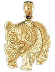 Dazzlers Solid 14 karats Gold Bear Charm Pendant available in three colors from jewelsberry (weights: 3.5 grams only)