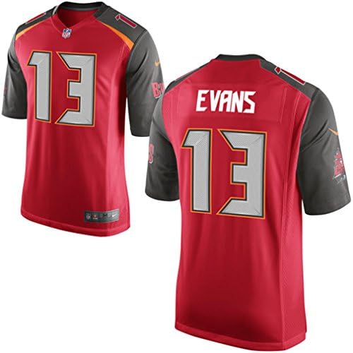 Evans 13# Buccaneers Men's Tampa Bay Red Elite Jersey XXX-Large