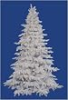 7.5' Pre-Lit Flocked White Spruce Artificial Christmas Tree - Clear LED Lights