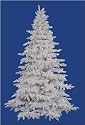 6.5' Pre-Lit Flocked White Spruce Artificial Christmas Tree - Clear LED Lights
