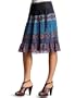 Esprit Women's Panel Print Skirt,Mountain Lake,2