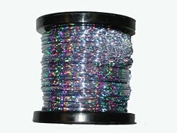 50 yd Fluorescent Dark Blue w/ Silver Holographic CraftLace Spool