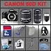 Canon EOS Rebel 60D 18 MP Digital SLR Camera with Canon EF-S 18-55mm f/3.5-5.6 IS Lens & Canon EF-S 55-250mm f/4.0-5.6 IS Telephoto Zoom Lens for Canon Digital SLR Cameras + 8GB Memory Card + Digital Flash + SD Memory Card Reader + Li-Ion Replacement Battery Pack + Deluxe Cleaning Kit + Memory Card Wallet + Slingshot Backpack + Tripod + LCD Protectors + Bonus DVD + Cleaning Cloth Deluxe Kit