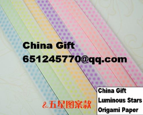 8 Packs Star Glow in Dark Stars Origami Paper (Around 232 Pcs)