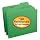 Smead 1/3-Cut File Folders, Heavy Duty Reinforced Tab, Letter Size, Green, 100 Per Box (12134)