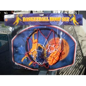 Over the Door or Wall Stick Basketball Hoop Set Size 7.5'' Hoop Diameter and 2.5''ball by 