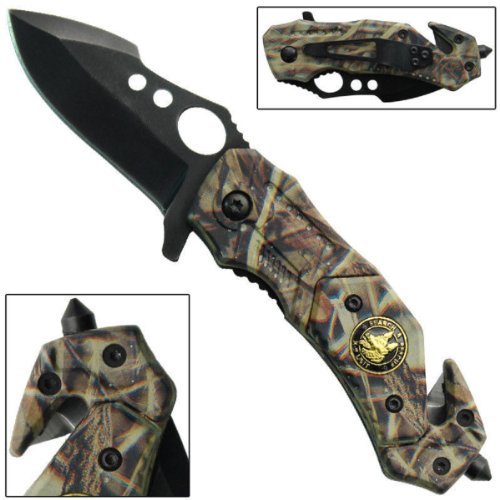 K-9 SEARCH AND RESCUE MINI TACTICAL RESCUE FOLDING POCKET KNIFE - CAMO K-9 SEARCH AND RESCUE MINI TACTICAL RESCUE FOLDING POCKET KNIFE - CAMO