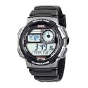 Casio Men's AE1000W-1BVCF Silver-Tone and Black Digital Sport Watch