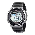 Casio Men's AE1000W-1BVCF Silver-Tone and Black Digital Sport Watch