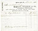 1865 BILLHEAD FROM J. WILLLSON AND COMPANY COMMISSION MERCHARTS AND DEALERS IN FLOUR, GAIN, AND FEED. OF BELLOWS FALLS VT.