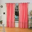 Indo PinkTie Top Sari Sheer Curtain (43 in. x 84 in.)