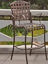 Big Sale SANTA FE IRON PATIO 2 BAR BISTRO CHAIRS - in a BROWN FINISH - PATIO FURNITURE