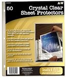 A&W Products Crystal Clear Sheet Protectors, Standard Weight, 50-Count (42512)