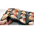 Muffinblech f�r 12 Muffins, strapazierf�higes Silikon mit Antihaftwirkung, 10 Jahre Garantie