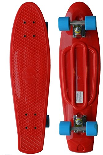 Dazzling Toys 22 Inch Plastic Cruiser Retro Style Skateboard with Super Smooth PU Wheels