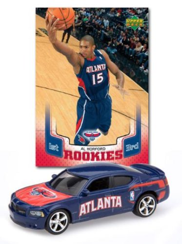 NBA Diecast Dodge Charger Rookie with a Al Horford Trading Card Atlanta Hawks