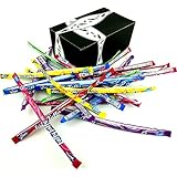 Wonka Laffy Taffy Ropes 6-Flavor Variety: Four 0.81 oz Packages Each of Strawberry, Banana, Cherry, Grape, Sour Apple, and Wild Blue Raspberry in a Gift Box