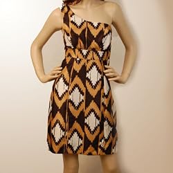 Sexy MultiColor one shoulder cocktail dress