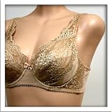 Venus Lite Brown Floral Full Coverage Bra #2236 sz 34DD