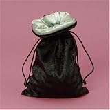 Rune/tarot Bag: Black and Silver Velvet Bag