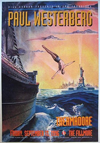 PAUL WESTERBERG- 1996 Poster by Winston Smith, Fillmore F237, diver ship liberty