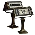 Art Glass Banker's Lamp - Raiders (13.25 x 10.25")