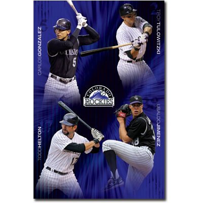 (24x36) Colorado Rockies 2011 Gonzalez Tulowitzki Jimenez Helton Sports Poster Print