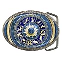 Belt Buckle of Blue Marble Zodiac Signs and Symbols