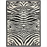 Safavieh Lyndhurst Collection LNH226A Black and White Area Rug, 5-Feet 3-Inch by 7-Feet 6-Inch