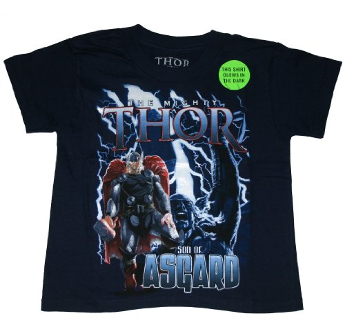  Marvel Comics - THOR SON OF FABIO - Navy Boys S/S T-Shirt