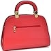 Dasein Fashion Leather Stitched Zip Around Gold Emblem Fashion Satchel, Shoulder Bag, Handbag, Tablet Bag, iPad Bag