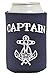 Funny Sailing Embroidered Captain Hat Cap and Funny Beer Coolie Can Cooler Gift Set Bundle