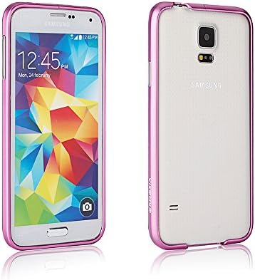 Ormosia Luxury Aluminum Metal Bumper Case for Samsung Galaxy S5 (Pink)