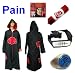 Naruto Itachi Pain cosplay costume set (Akatsuki Cloak HOOD + Naruto Pain headband + Naruto pencil c