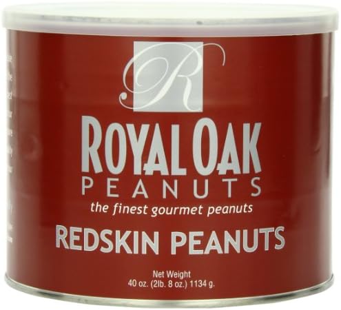 Royal Oak Gourmet Virginia Redskin Peanuts, 40-Ounce Tins (Pack of 2)