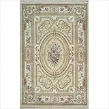 French Elegance SP016 Beige / Ivory Aubusson Rug Size: 5'6